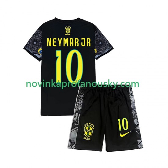 Brazílie Neymar JR 10 Cheist the Redeemer Football Shirts Domácí Fotbalové Dresy pro Děti 2024 Krátký rukáv