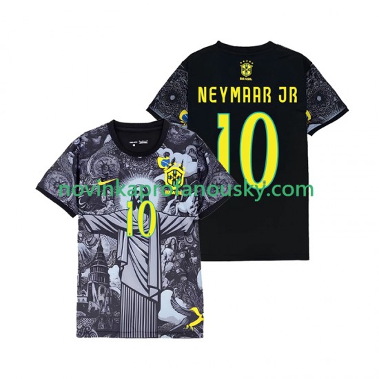 Brazílie Dres Neymar JR 10 Cheist the Redeemer Domácí Fotbalové Dresy pro Muže 2024 Krátký rukáv