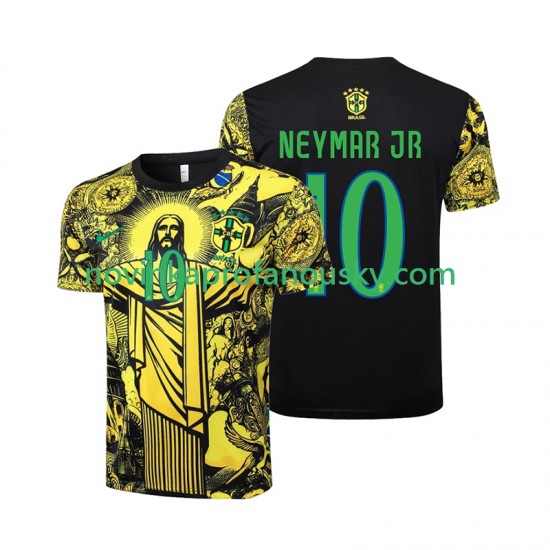Brazílie Dres Neymar JR 10 Jesus Domácí Fotbalové Dresy pro Muže 2024 Krátký rukáv