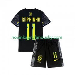 Brazílie RAPHINHA 11 Cheist the Redeemer Football Shirts Domácí Fotbalové Dresy pro Děti 2024 Krátký rukáv