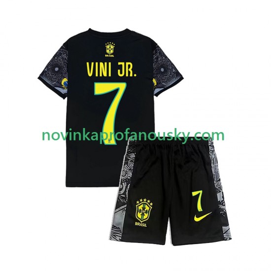 Brazílie Vinicius Junior 7 Cheist the Redeemer Football Shirts Domácí Fotbalové Dresy pro Děti 2024 Krátký rukáv