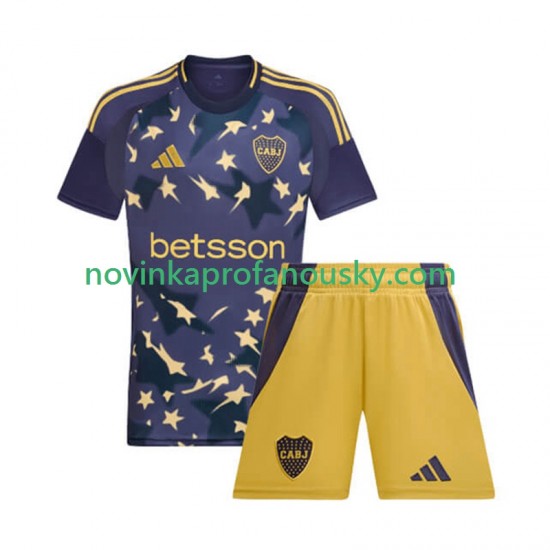 CA Boca Juniors Dres Alternativní Fotbalové Dresy pro Děti 2025 Krátký rukáv