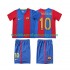 FC Barcelona Dres RONALDINHO 10 2007 Retro Domácí Fotbalové Dresy pro Děti 2006 Krátký rukáv