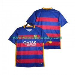 FC Barcelona Dres 2015-2016 Retro Domácí Fotbalové Dresy pro Muže Krátký rukáv
