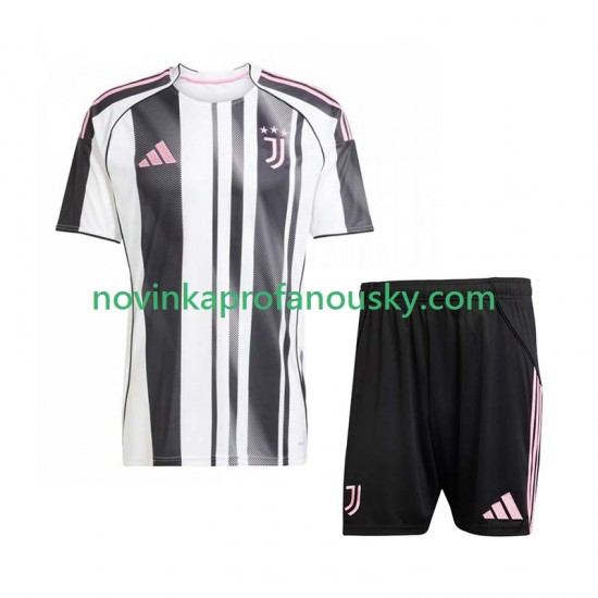 Juventus Dres Domácí Fotbalové Dresy pro Děti 2025-2026 Krátký rukáv