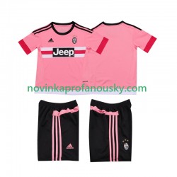 Juventus Dres 2015 2016 Retro Venkovní Fotbalové Dresy pro Děti Krátký rukáv
