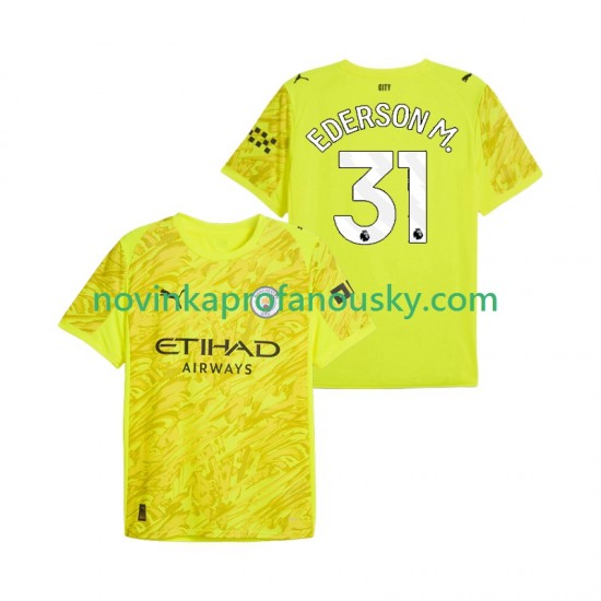 Manchester City Dres Ederson Moraes 31 Brankářské Alternativní Fotbalové Dresy pro Muže 2025-2026 Krátký rukáv