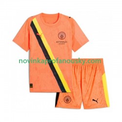 Manchester City Dres UPER Kids Brankářské Domácí Fotbalové Dresy pro Děti 2025-2026 Krátký rukáv