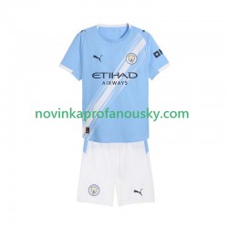 Manchester City Dres Domácí Fotbalové Dresy pro Děti 2025-2026 Krátký rukáv