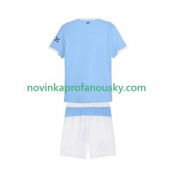 Manchester City Dres Domácí Fotbalové Dresy pro Děti 2025-2026 Krátký rukáv