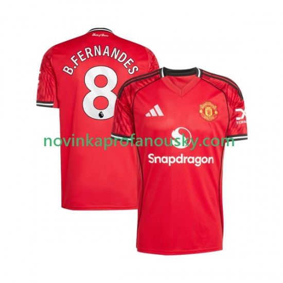 Manchester United Dres Bruno Fernandes 8 Domácí Fotbalové Dresy pro Muže 2025-2026 Krátký rukáv