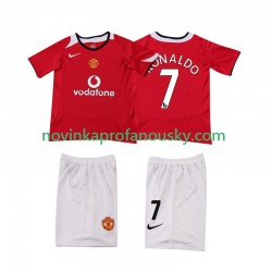 Manchester United Dres Cristiano Ronaldo 7 Retro Domácí Fotbalové Dresy pro Děti 2004 2006 Krátký rukáv