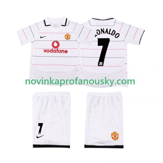 Manchester United Dres Cristiano Ronaldo 7 2003 2005 Retro Domácí Fotbalové Dresy pro Děti Krátký rukáv