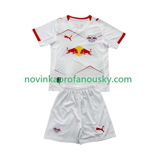 RB Leipzig Dres Domácí Fotbalové Dresy pro Děti 2025-2026 Krátký rukáv