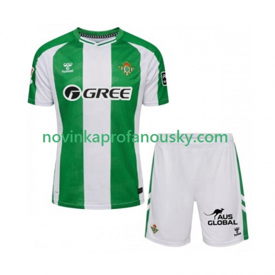 Real Betis Dres Domácí Fotbalové Dresy pro Děti 2025-2026 Krátký rukáv
