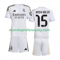 Real Madrid Dres Arda Guler 15 Domácí Fotbalové Dresy pro Děti 2025-2026 Krátký rukáv