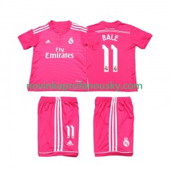 Real Madrid Dres Bale 11 2014 2015 Retro Venkovní Fotbalové Dresy pro Děti Krátký rukáv