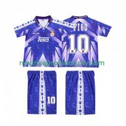 Real Madrid Dres FIGO 10 1996-1997 Retro Venkovní Fotbalové Dresy pro Děti Krátký rukáv