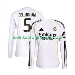 Real Madrid Dres Jude Bellingham 5 Domácí Fotbalové Dresy pro Muže 2025-2026 Dlouhý rukáv