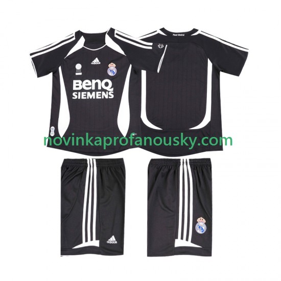 Real Madrid Dres 2007 Retro Venkovní Fotbalové Dresy pro Děti 2006 Krátký rukáv