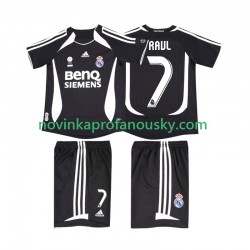 Real Madrid Dres RAUL 7 2007 Retro Venkovní Fotbalové Dresy pro Děti 2006 Krátký rukáv