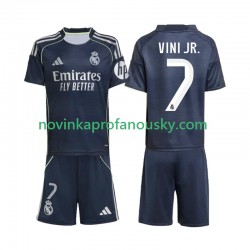 Real Madrid Dres Vinicius Junior 7 Venkovní Fotbalové Dresy pro Děti 2025-2026 Krátký rukáv