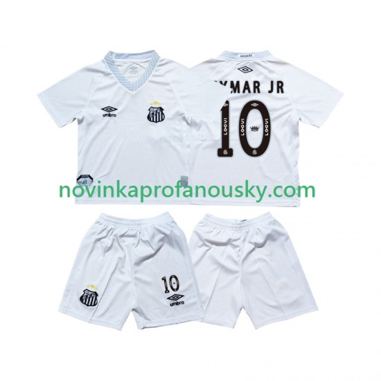 Santos FC Dres Neymar JR 10 Domácí Fotbalové Dresy pro Děti 2025-2026 Krátký rukáv