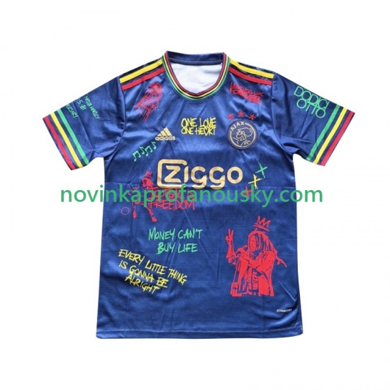 AFC Ajax Dres Bob Marley Special Blue Domácí Fotbalové Dresy pro Muže 2025 Krátký rukáv