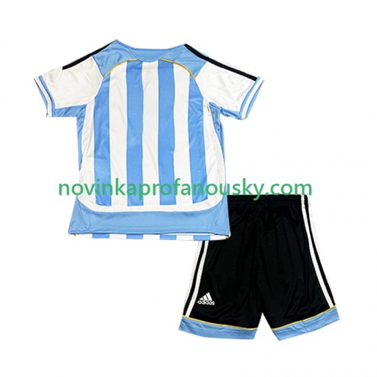Argentina Dres Retro Domácí Fotbalové Dresy pro Děti 2006 Krátký rukáv