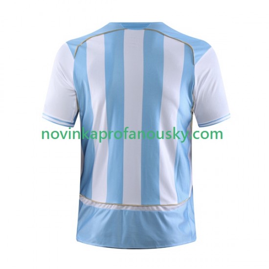 Argentina Dres Retro Domácí Fotbalové Dresy pro Muže 2006 Krátký rukáv