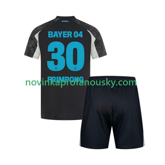 Bayer 04 Leverkusen Dres Frimpong 30 Alternativní Fotbalové Dresy pro Děti 2024-2025 Krátký rukáv