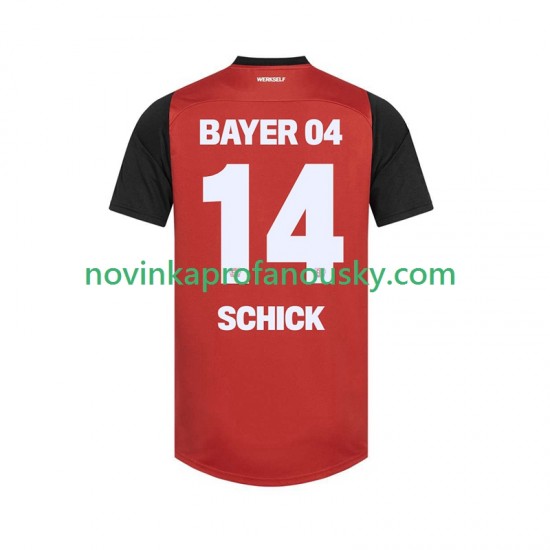 Bayer 04 Leverkusen Dres Patrik Schick 14 Domácí Fotbalové Dresy pro Muže 2024-2025 Krátký rukáv
