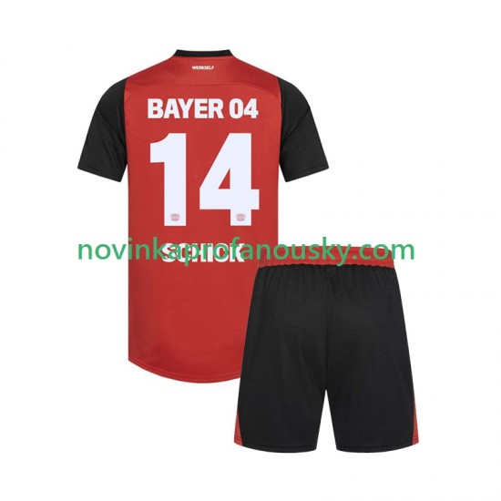 Bayer 04 Leverkusen Dres Patrik Schick 14 Domácí Fotbalové Dresy pro Děti 2024-2025 Krátký rukáv