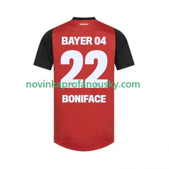 Bayer 04 Leverkusen Dres Victor Boniface 22 Domácí Fotbalové Dresy pro Muže 2024-2025 Krátký rukáv