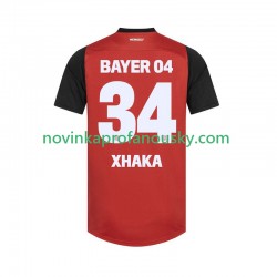 Bayer 04 Leverkusen Dres XHAKA 34 Domácí Fotbalové Dresy pro Muže 2024-2025 Krátký rukáv