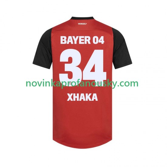 Bayer 04 Leverkusen Dres XHAKA 34 Domácí Fotbalové Dresy pro Muže 2024-2025 Krátký rukáv
