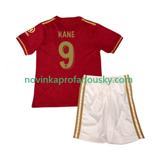 FC Bayern Mnichov Dres Harry Kane 9 125th Anniversary Red Domácí Fotbalové Dresy pro Děti 2024-2025 Krátký rukáv