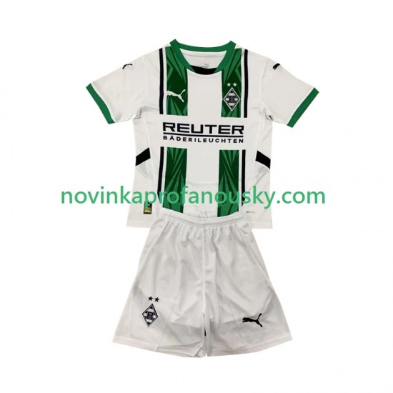 Rusko Dres Bo Monchengladbach Domácí Fotbalové Dresy pro Děti 2024-2025 Krátký rukáv