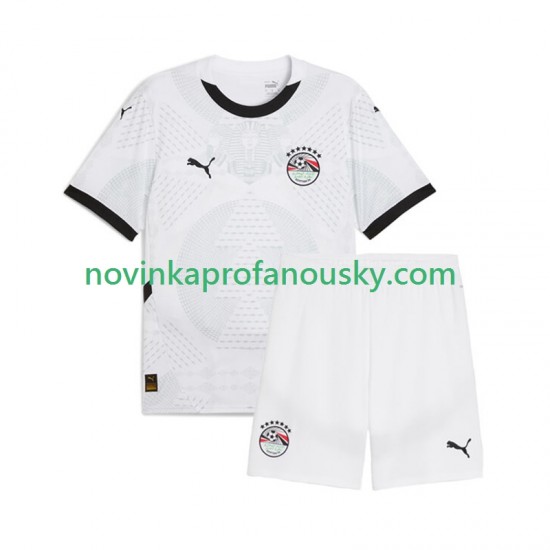Egypt Dres Venkovní Fotbalové Dresy pro Děti 2024-2025 Krátký rukáv