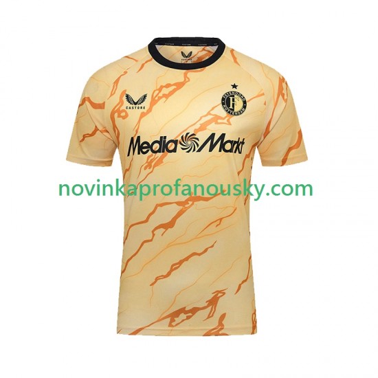 Feyenoord Rotterdam Dres Čtvrtý Fotbalové Dresy pro Muže 2024-2025 Krátký rukáv