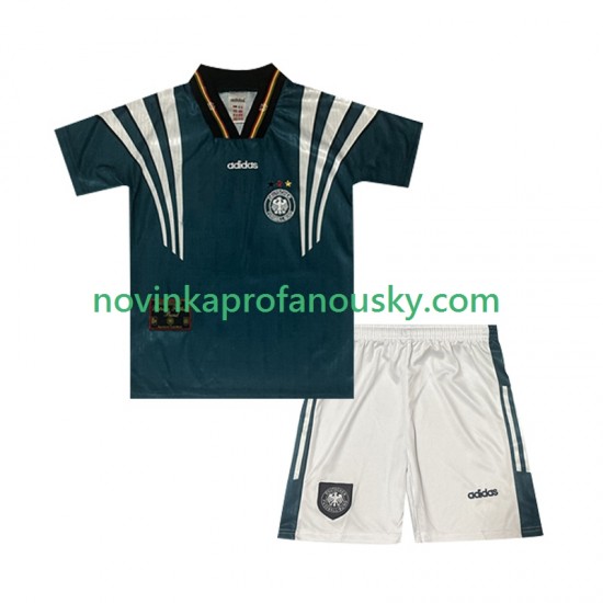 Německo Dres 1996 Retro Venkovní Fotbalové Dresy pro Děti Krátký rukáv
