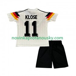 Německo Dres Klose 11 1990 Retro Domácí Fotbalové Dresy pro Děti Krátký rukáv