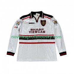 Manchester United Dres Beckham 7 Retro Venkovní Fotbalové Dresy pro Muže 1998 1999 Dlouhý rukáv