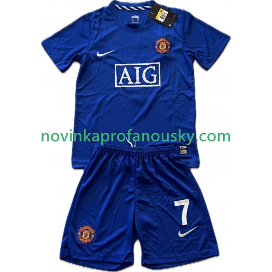 Manchester United Dres Cristiano Ronaldo 7 2009 Retro Alternativní Fotbalové Dresy pro Děti 2008 Krátký rukáv