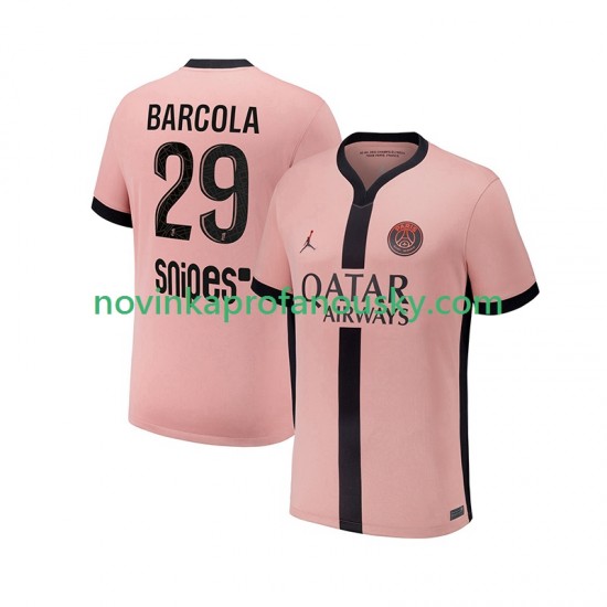 Paris Saint-Germain Dres Bradley Barcola 29 Alternativní Fotbalové Dresy pro Muže 2024-2025 Krátký rukáv