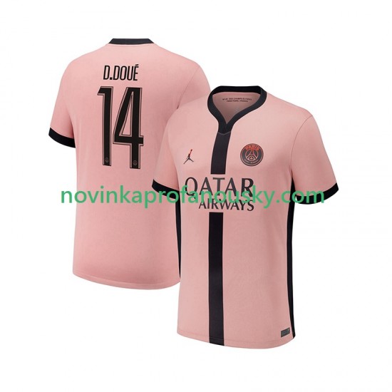Paris Saint-Germain Dres Desire Doue 14 Alternativní Fotbalové Dresy pro Muže 2024-2025 Krátký rukáv