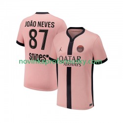 Paris Saint-Germain Dres Joao Neves 87 Alternativní Fotbalové Dresy pro Muže 2024-2025 Krátký rukáv