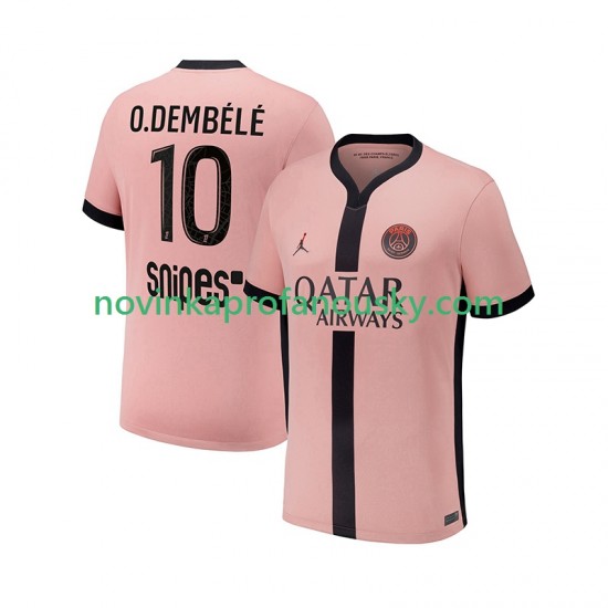 Paris Saint-Germain Dres Ousmane Dembele 10 Alternativní Fotbalové Dresy pro Muže 2024-2025 Krátký rukáv