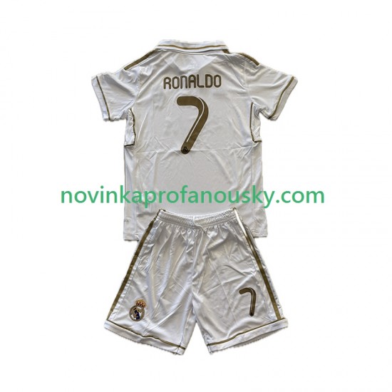 Real Madrid Dres Cristiano Ronaldo 7 2012 Retro Domácí Fotbalové Dresy pro Děti 2011 Krátký rukáv