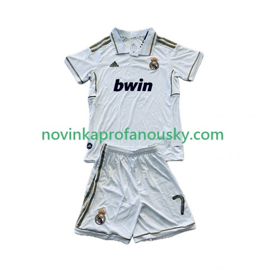 Real Madrid Dres Cristiano Ronaldo 7 2012 Retro Domácí Fotbalové Dresy pro Děti 2011 Krátký rukáv
